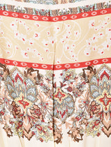【2色展開】Elcamino半袖総柄シャーリングワンピース