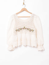 Elcaminoクロシェ切替 カットワークチュニック