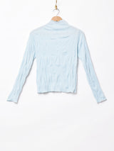 【3色展開】Meridianボトルネックワッシャーカットソー