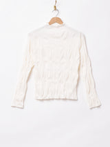 【3色展開】Meridianボトルネックワッシャーカットソー