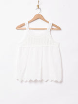 Elcaminoクロシェ×カットワーク ノースリーブトップス