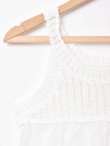 Elcaminoクロシェ×カットワーク ノースリーブトップス