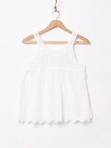 Elcaminoクロシェ×カットワーク ノースリーブトップス