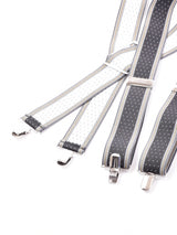 【2色展開】ピンドット×ライン ワイドサスペンダー