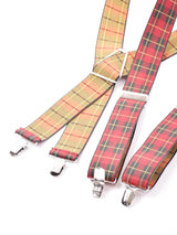 【2色展開】タータンチェック柄 ワイドサスペンダー
