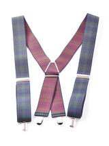 【2色展開】タータンチェック柄 ワイドサスペンダー
