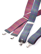 【2色展開】タータンチェック柄 ワイドサスペンダー