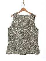 レオパード柄 シアースリーブレストップス