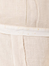 ベルト付き 刺繍入りリネンスカート