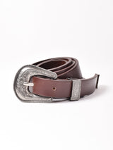 【2色展開】デザインバックル レザーベルト