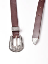 【2色展開】デザインバックル レザーベルト