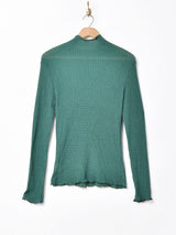 【4色展開】Meridianシュリンク ボトルネックカットソー