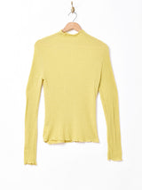 【4色展開】Meridianシュリンク ボトルネックカットソー