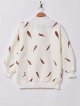 【2色展開】Meridianリーフ刺繍トップス