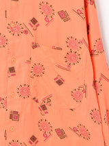 イタリア製 総柄 長袖シャツ