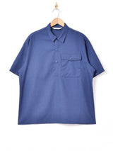 【3色展開】Backers リネン混 半袖プルオーバーシャツ