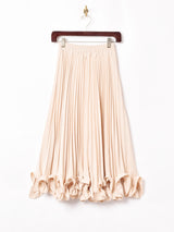 【2色展開】Meridian ラッフルヘム プリーツスカート