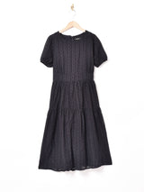 【2色展開】Meridian パンチングレース 半袖ワンピース