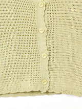 【2色展開】Meridian 半袖 メッシュカーディガン