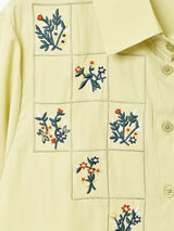 【2色展開】Elcamino 刺繍入り 半袖ブラウス