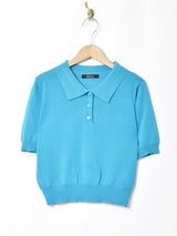 【3色展開】Meridian 半袖 ニットポロシャツ