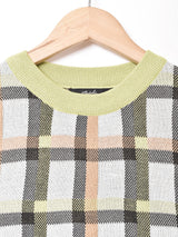 Meridian チェック柄 サマーセーター