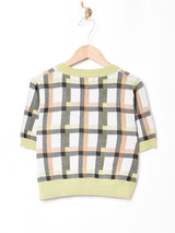 Meridian チェック柄 サマーセーター