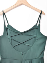 【3色展開】Meridian バックストラップ キャミソールワンピース