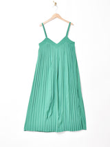 【2色展開】Meridian プリーツ キャミソールワンピース