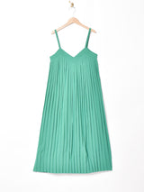 【2色展開】Meridian プリーツ キャミソールワンピース