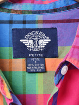 DOCKERS チェック柄 半袖シャツ
