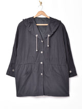 イタリア製 フード付き ミドル丈コート