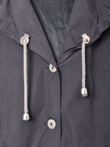 イタリア製 フード付き ミドル丈コート