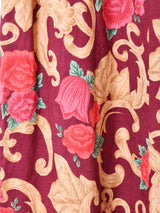 花柄 フレアスカート