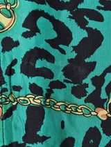 総柄 シルクブルゾン