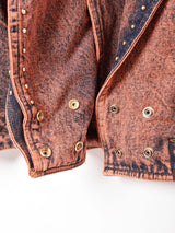 後染め スタッズ デニムジャケット