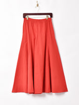 【5色展開】Emerald Motel コットンリネン パネル フレアスカート