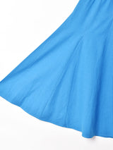 【5色展開】Emerald Motel コットンリネン パネル フレアスカート