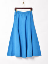 【5色展開】Emerald Motel コットンリネン パネル フレアスカート