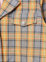 チェック柄 ショート丈ジャケット