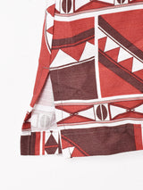 総柄 半袖 オープンカラーシャツ