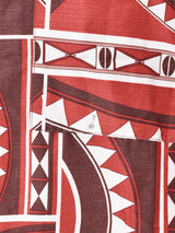 総柄 半袖 オープンカラーシャツ