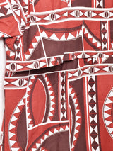 総柄 半袖 オープンカラーシャツ