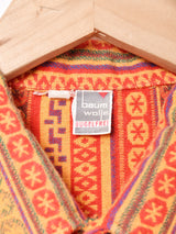 総柄 長袖シャツ