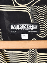 2トーン 総柄 半袖 オープンカラーシャツ