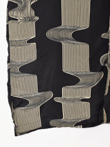 2トーン 総柄 半袖 オープンカラーシャツ