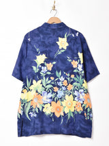 花柄 ビッグシルエット 半袖シャツ