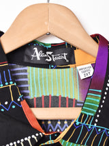 総柄 マルチカラー 半袖プルオーバーシャツ