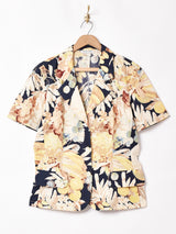 花柄 半袖 テーラードジャケット