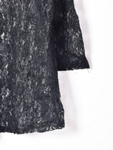 ノーカラー 長袖 レーストップス